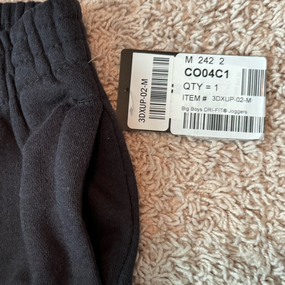 NWT Boys black Hurley jogger sweatpants, size Medium 10-12 - Picture 5 of 6
